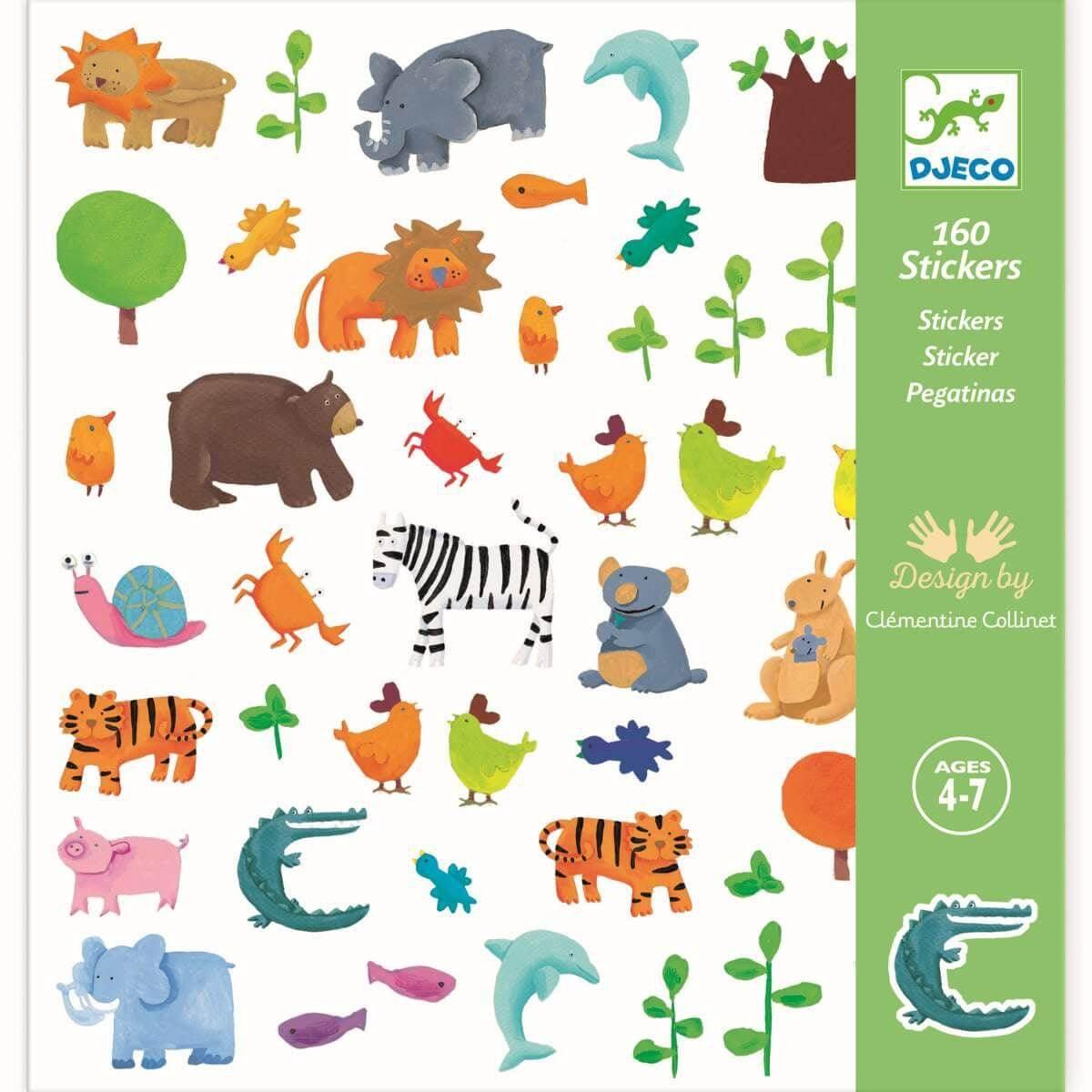 160 Sticker Tiere - 08841 Djeco