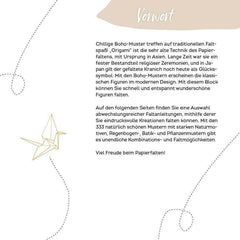 333 Origami Papier - Boho Nature Style - 978-3-7459-1310-1 EMF-Verlag