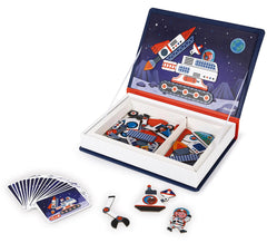 Raumfahrt-Spielzeugset mit Magneten, Karten und Astronautenfiguren für kinderfreundliches Basteln und Spielen