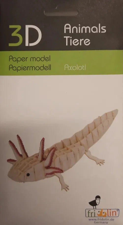 3D Axolotl Papiermodell - 11716 Fridolin