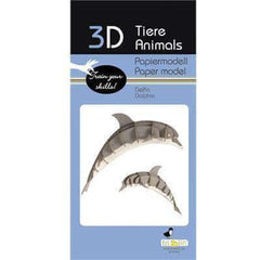 3D Delfin Papiermodell Fridolin