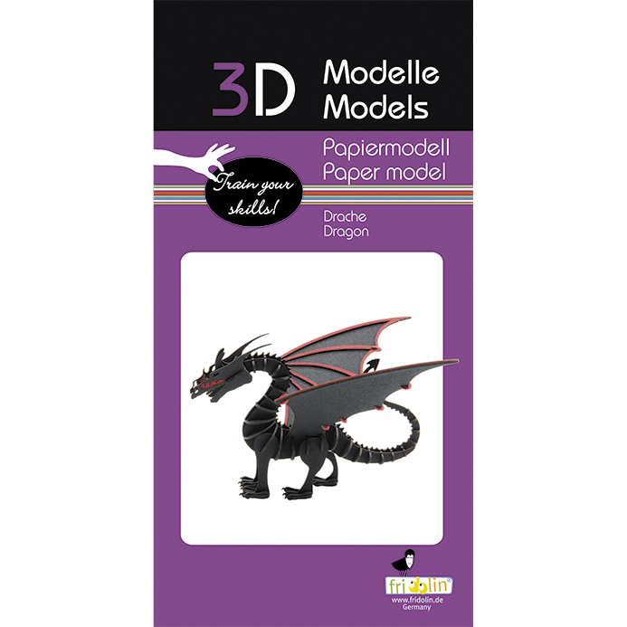 3D Drache Papiermodell - www. kunstundspiel .de 4031172116974