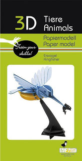 3D Eisvogel Papiermodell Fridolin