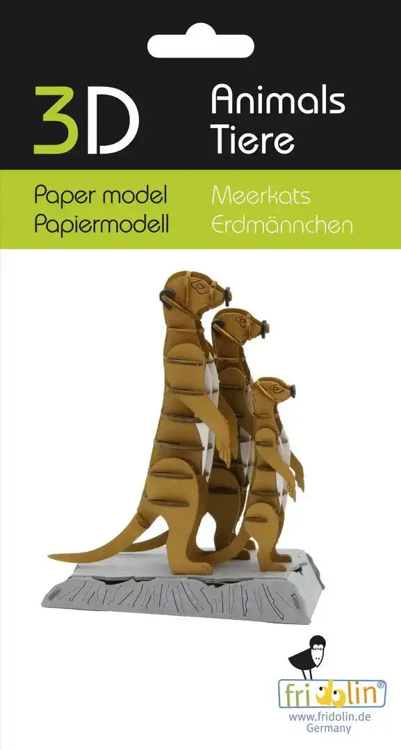 3D Erdmännchen Papiermodell - Fridolin