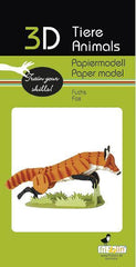 3D Fuchs Papiermodell Fridolin
