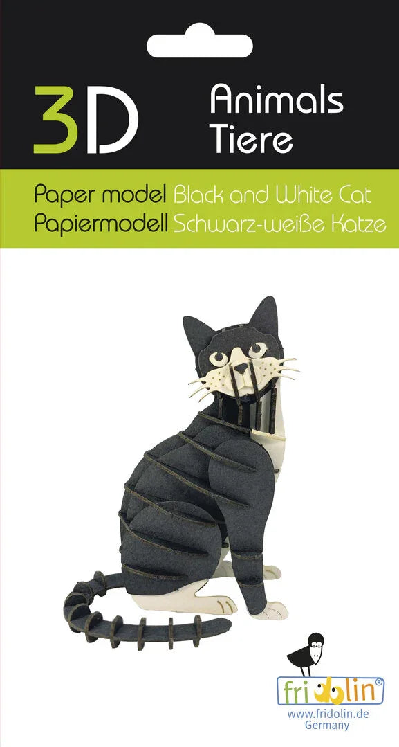 3D Katze Papiermodell - Fridolin
