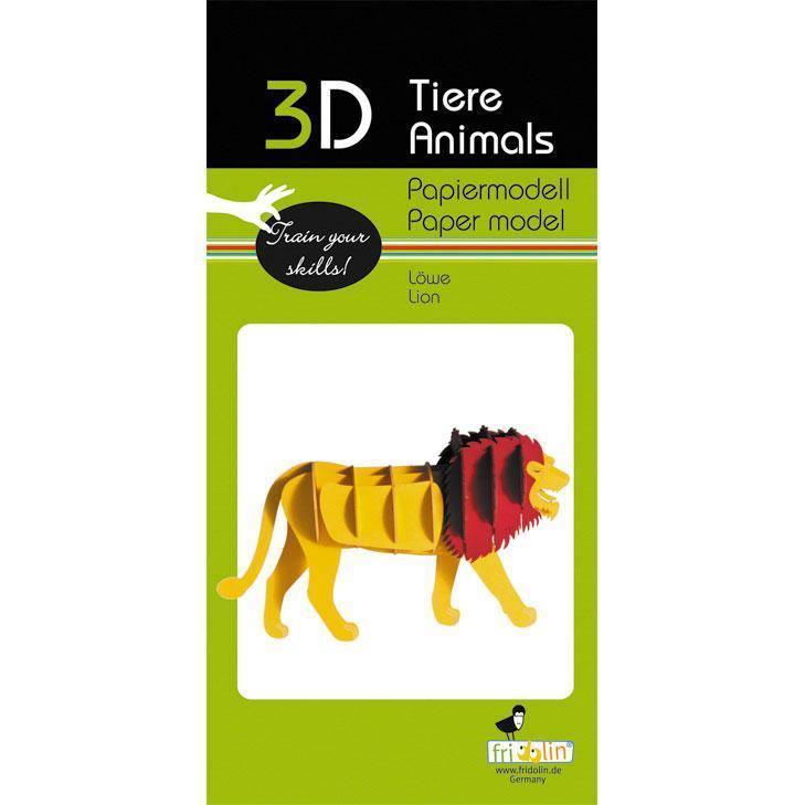 3D Löwe Papiermodell Fridolin