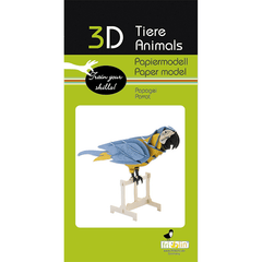 3D Papagei Papiermodell Fridolin