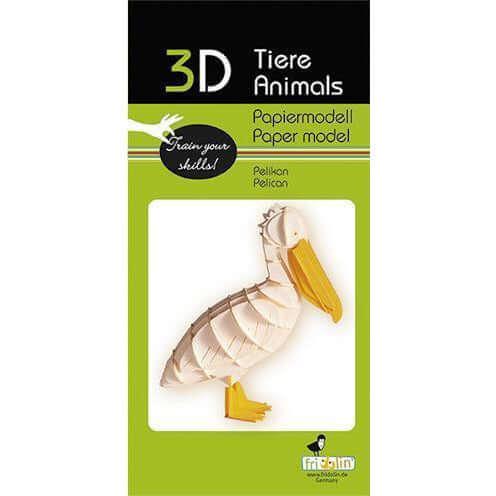 3D Pelikan Papiermodell Fridolin