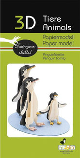 3D Pinguinfamilie Papiermodell Fridolin
