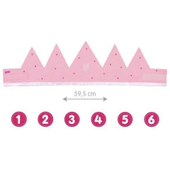 Krone Filz - rosa - inklusive Zahlen 1-6