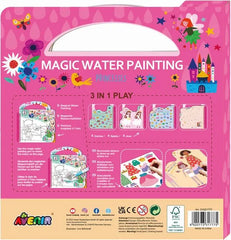 Magisches Wasser Malbuch für Kinder mit Prinzessinnenmotiven und 3-in-1-Spielen