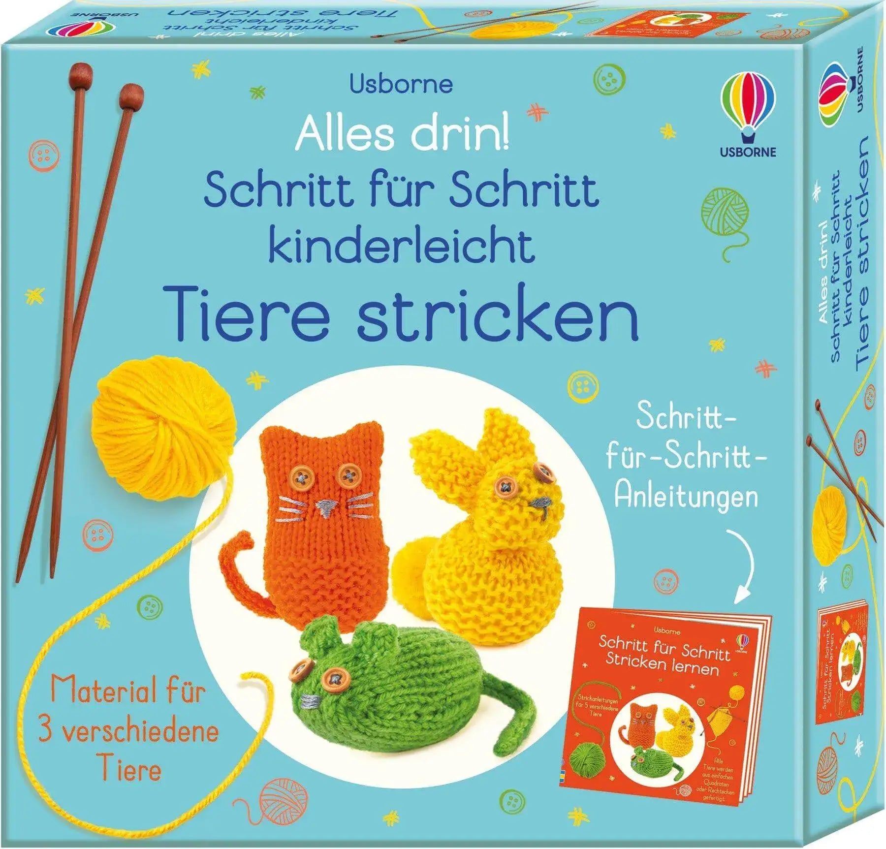 alles-drin-schritt-fur-schritt-kinderleicht-tiere-stricken-material-fur-3-verschiedene-tiere-kunstundspiel-1 - kunstundspiel
