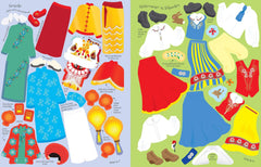 Anziehpuppen-Stickerbuch Kostüme und Trachten aus aller Welt Usborne Verlag