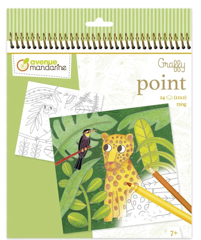Ausmalbuch „Graffy Jungle“ – Kreative Abenteuer im Dschungel - GY154C Exaclair