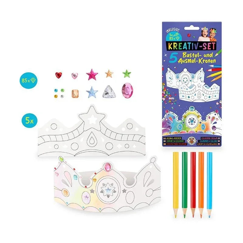 Bastel- und Ausmalkrone 5x und 85 Sticker - Trendhaus