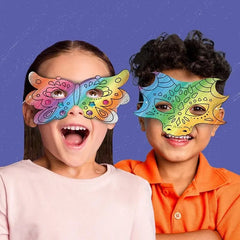 Bastel- und Ausmalmasken 6x Tiere - Trendhaus