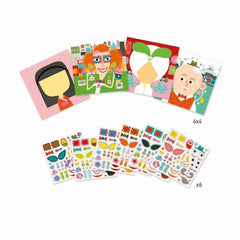 Basteln mit Stickern - Gesichter Djeco