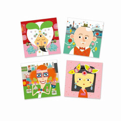 Basteln mit Stickern - Gesichter Djeco