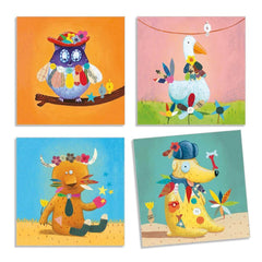 Basteln mit Stickern Tiere Djeco