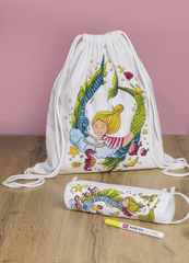 Bastelset Sportbeutel & Schlampermäppchen Baumwolle - Meerjungfrau Baiers