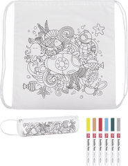 Bastelset Sportbeutel & Schlampermäppchen Baumwolle - Unterwasserwelt Baiers