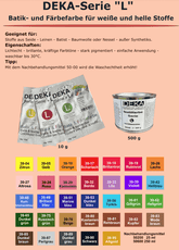 Batik und Färbefarbe (verschiedene Farben) Deka