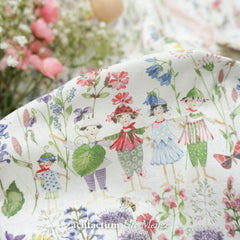 Baumwollstoff Blumenkinder Acufactum