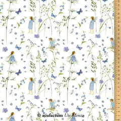 Baumwollstoff Elfengarten blau Acufactum