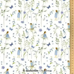 Baumwollstoff Elfengarten blau Acufactum