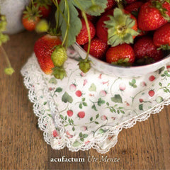 Baumwollstoff Erdbeerfeld Acufactum