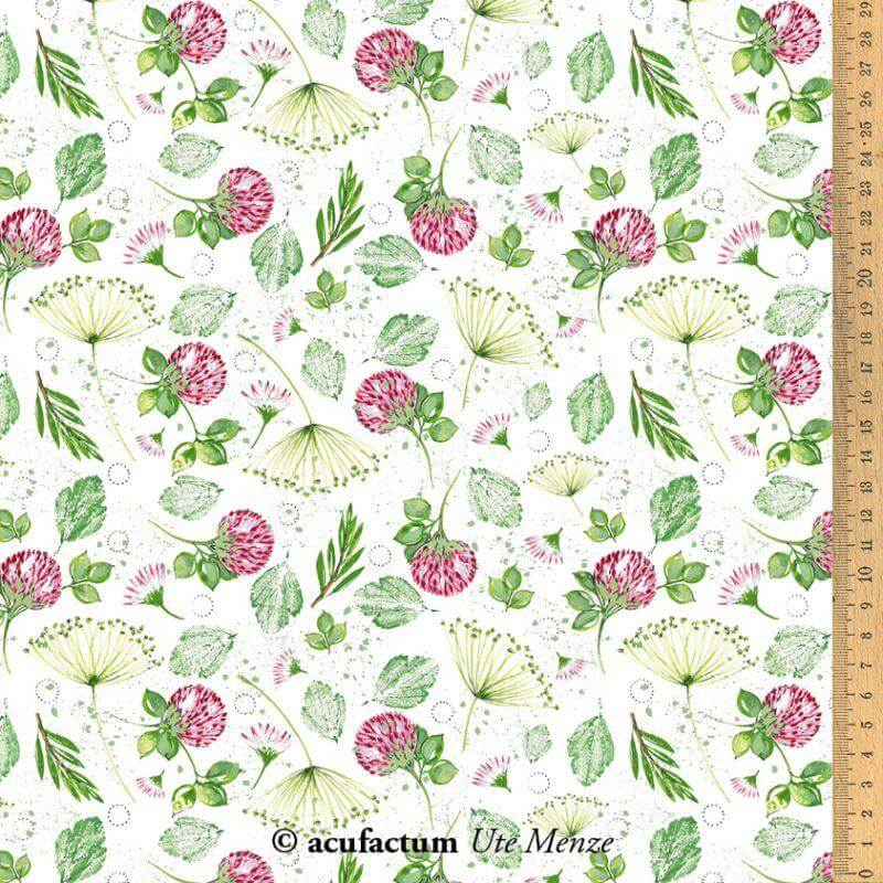 Baumwollstoff Klee und Dill Acufactum