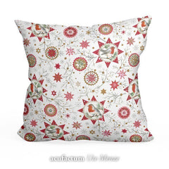 Baumwollstoff Rotkehlchen und Sterne Acufactum