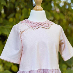 Baumwollstoff - Tupfen altrosa-weiß Acufactum