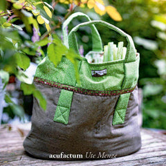 Baumwollstoff - Tupfen olivgrün-weiß Acufactum