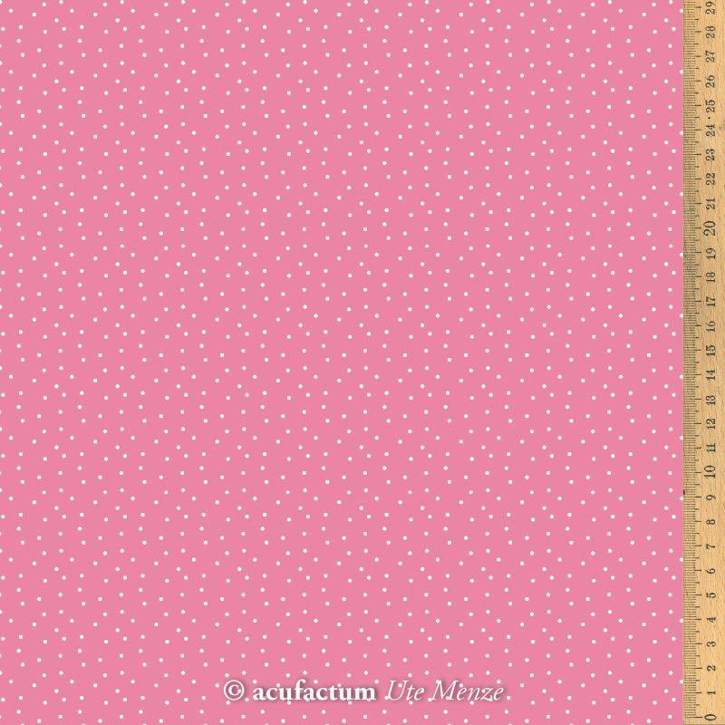 Baumwollstoff - Tupfen rosapink Acufactum