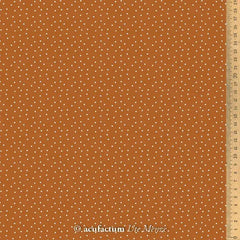 Baumwollstoff - Tupfen rostbraun-weiß Acufactum