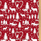 Baumwollstoff Wichtelwald rot Acufactum