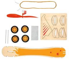 Bausatz Rennwagen mit Gummimotor aus Holz - 030343 Moses