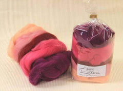 Bergschafwolle Lila-rosa Zwerge 50g Filzrausch