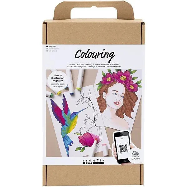 Creativ Company DIY Set: Zeichnen und Ausmalen mit Markern Colouring - 970839 Creativ Company
