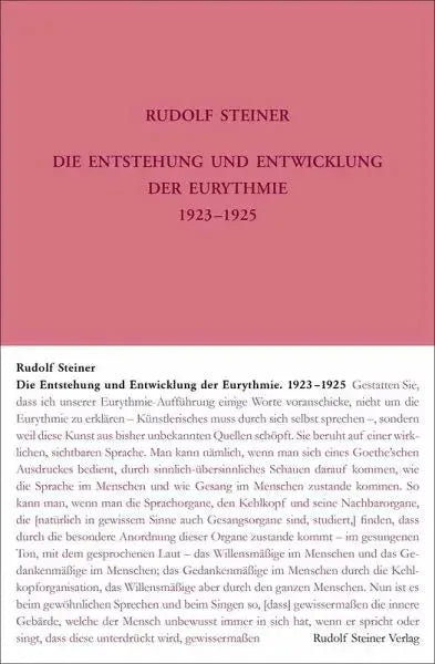 Die Entstehung und Entwicklung der Eurythmie 1922-1924 - 9783727427794 Rudolf Steiner Verlag