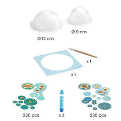 DIY Schalen basteln blau Djeco