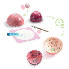 DIY Schalen basteln rosa Djeco