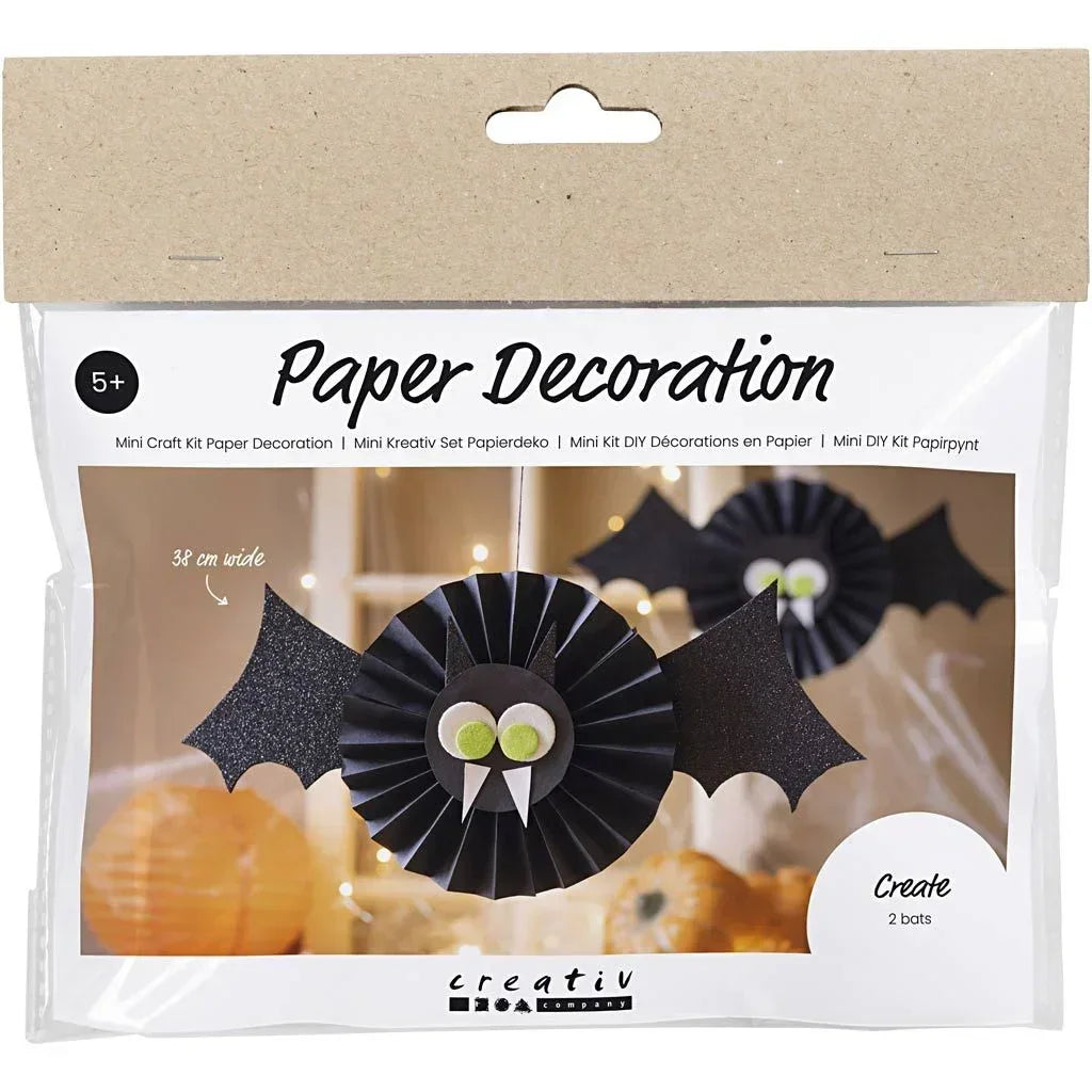 DIY Set Creativ Company Mini Kreativ Set Papierdeko, Fledermäuse - 5712854717601 Creativ Company