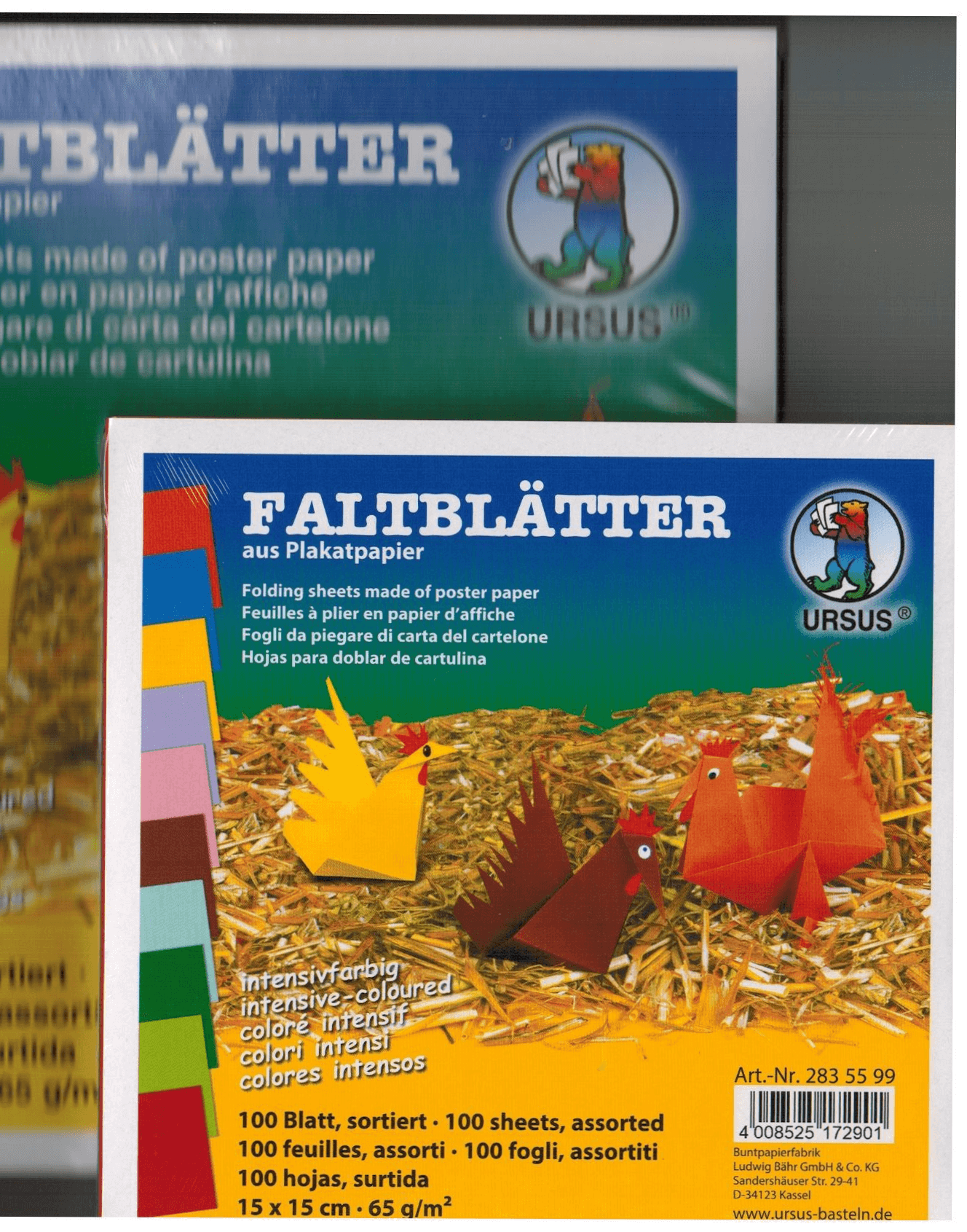 Faltblätter aus Plakatpapier intensiv URSUS