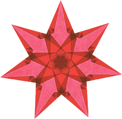 Faszinierende Fenstersterne - blau, gelb, magenta (Kopie) Spötzl