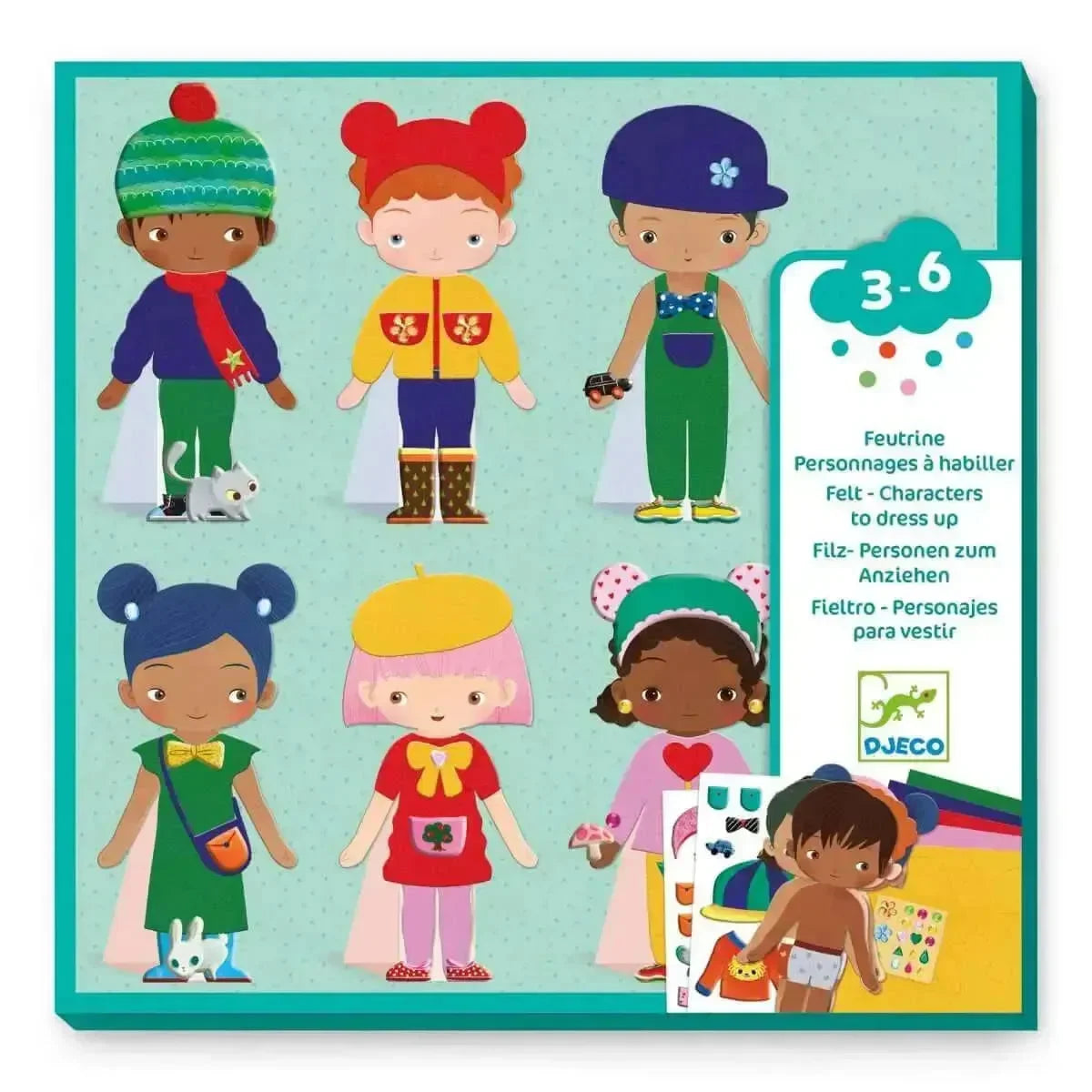 Filz - Personen zum anziehen - 3-6 Jahre Djeco