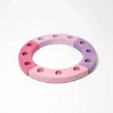 Geburtstagsring rosa-violett 12 Loch Festtagsring