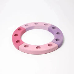 Geburtstagsring rosa-violett 12 Loch Festtagsring